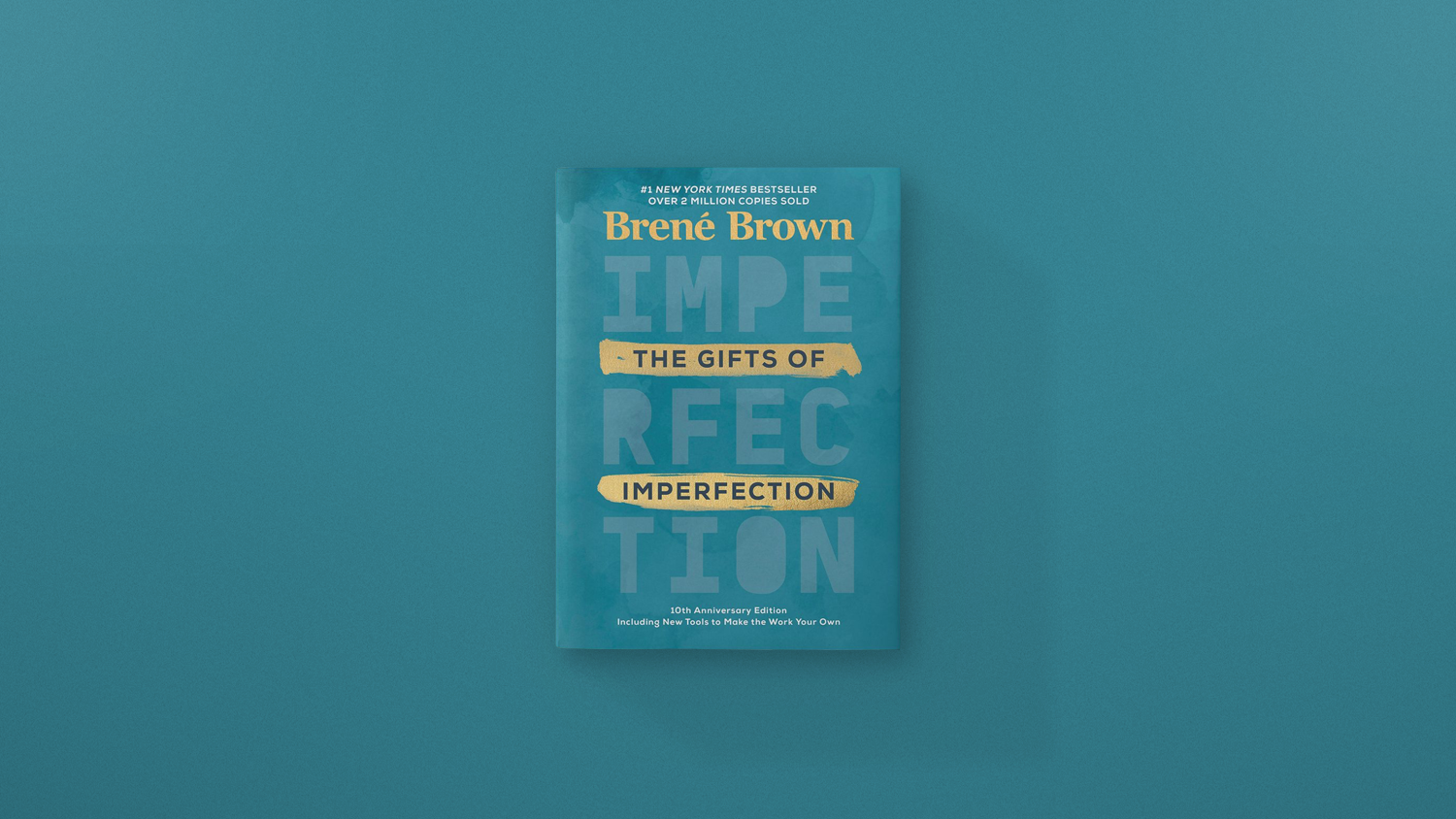 Image of The Gifts of Imperfection book on a background that matches the color of the book.